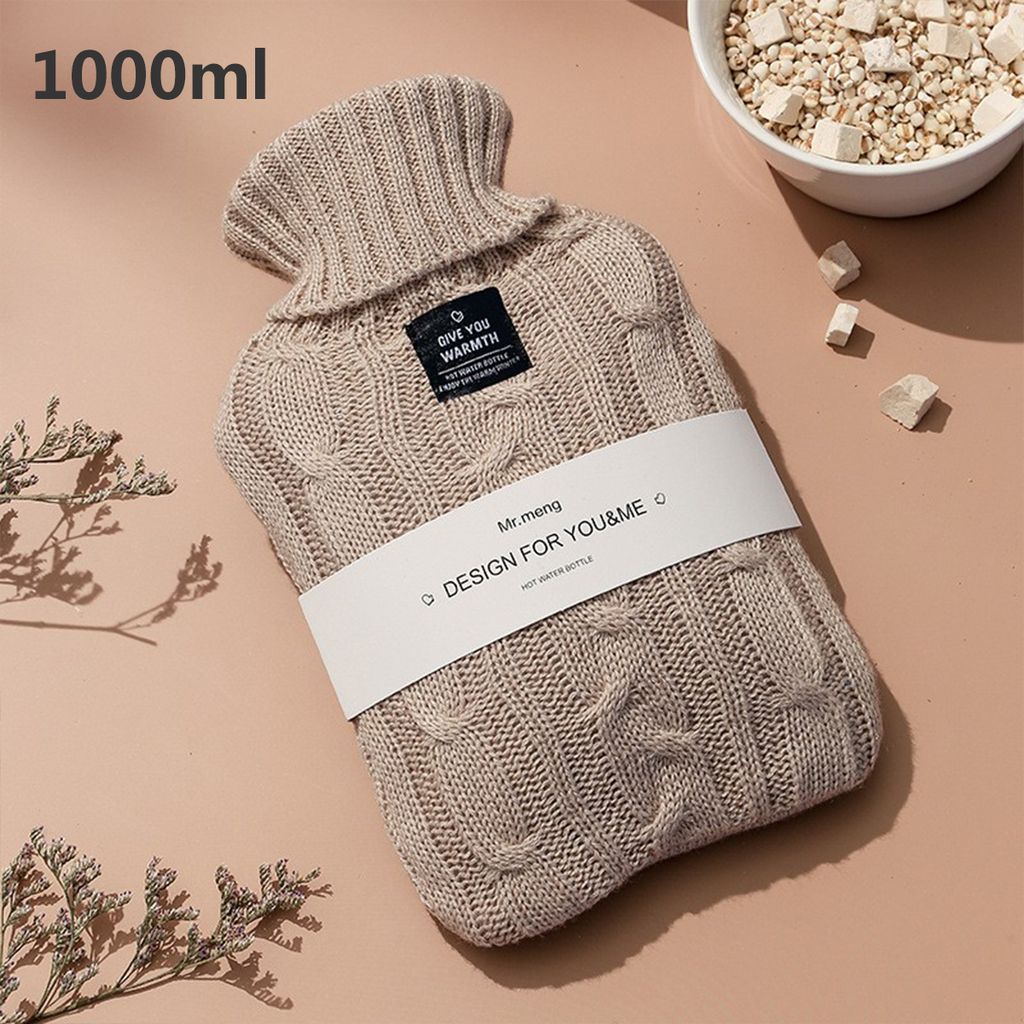 Wärmflasche mit weichem Strickbezug Auslaufsichere Produktbild 