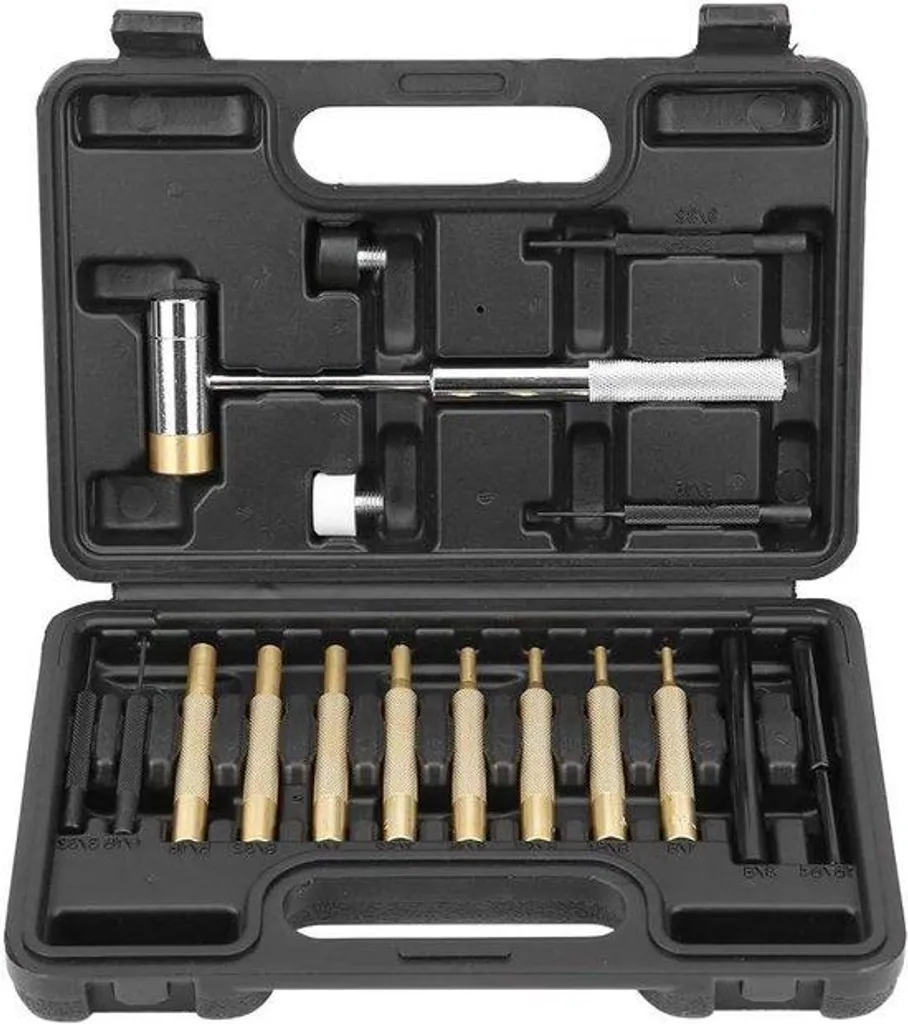 Coffret d'outillage armurier 17 pièces : marteau et jeu de poinçons