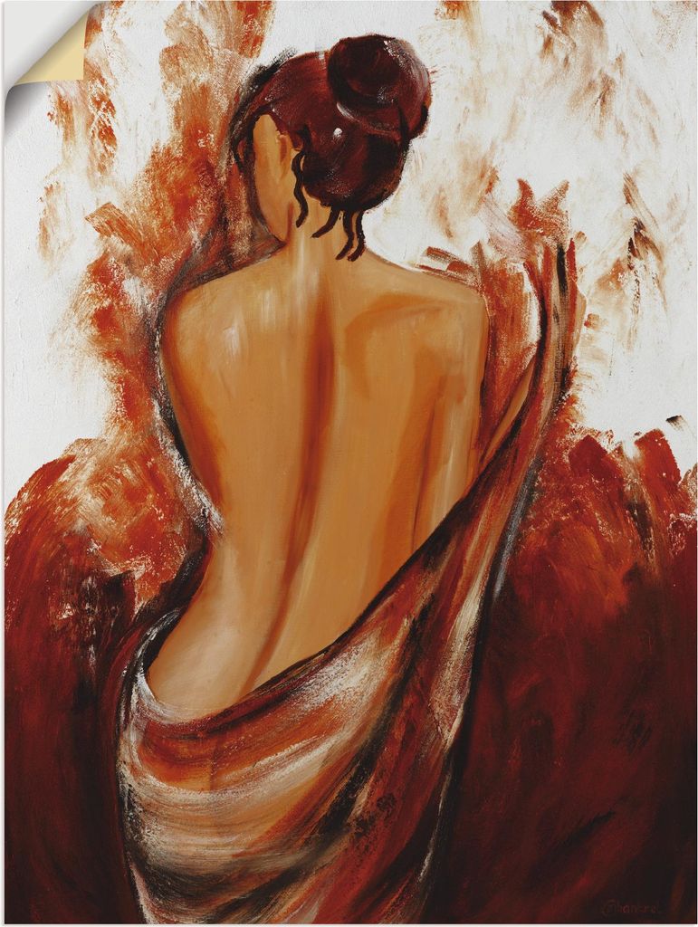 ARTland Wandbild, selbstklebend Frau in rot Größe: 90x120 cm
