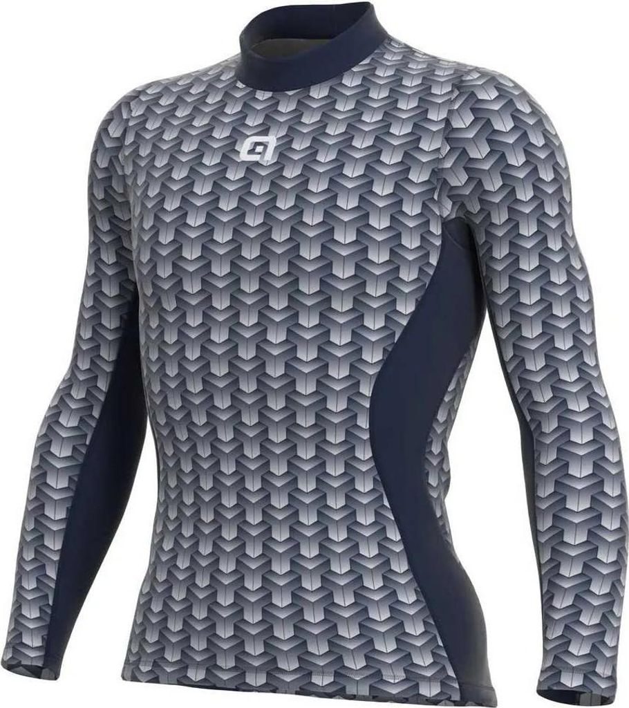 Ale Cubes Langarm-baselayer Blau XS-S Mann Blau XS-S