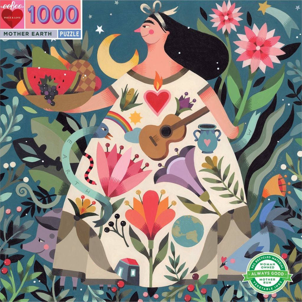 EEBOO Quadratisches Puzzle Mutter Erde 1000 Teile