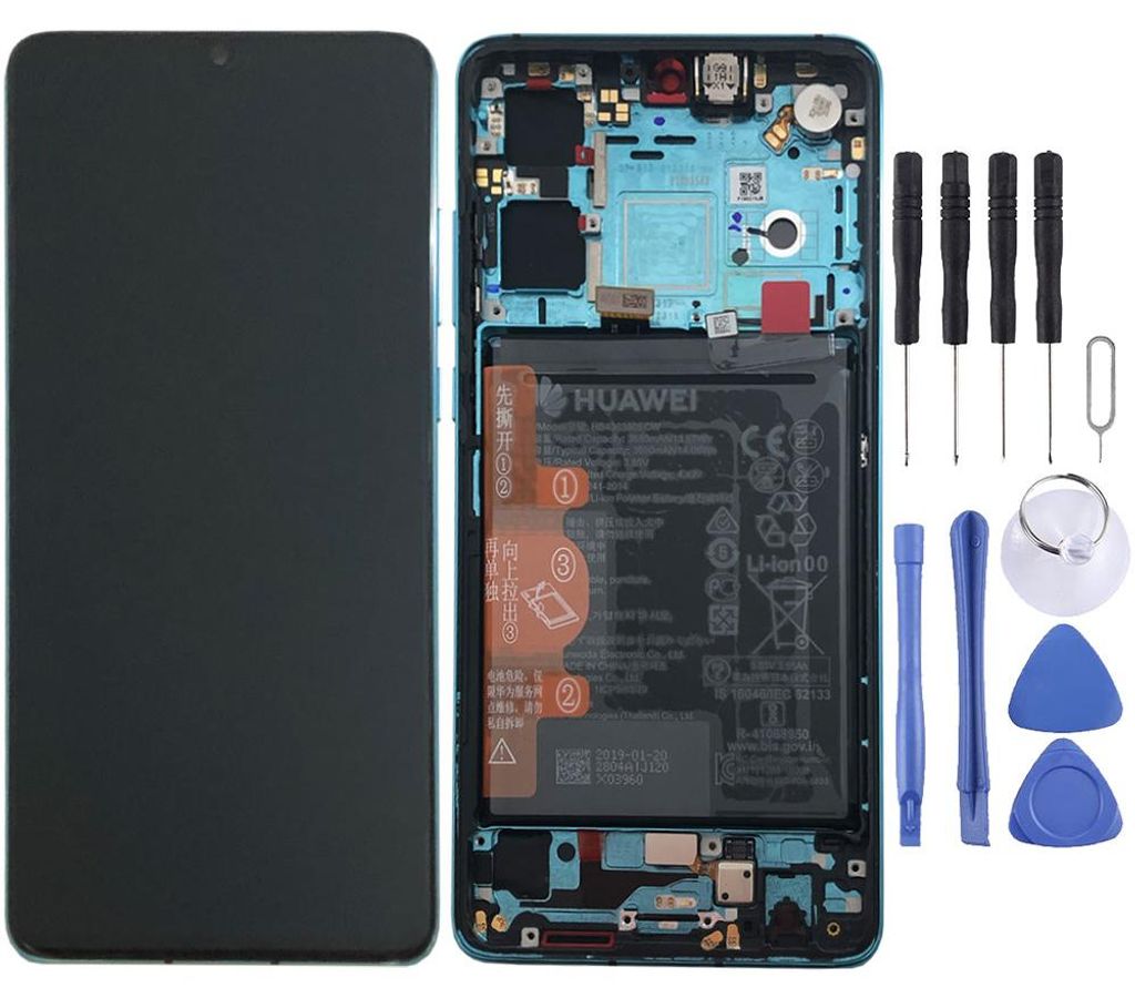 Huawei écran LCD cadre pour P30 Service 02352NLN bleu / Image du produit 