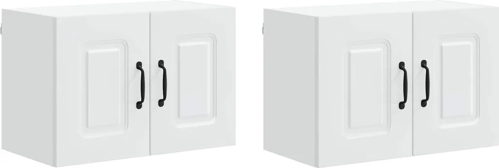 Set 2 Pensili Kalmar Bianco 60x31x40 cm - Arredo Cucina Minimalista