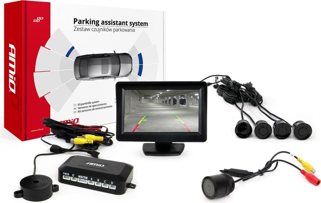 AMiO Assistente di parcheggio TFT01 4,3" con telecamera Immagine del prodotto 