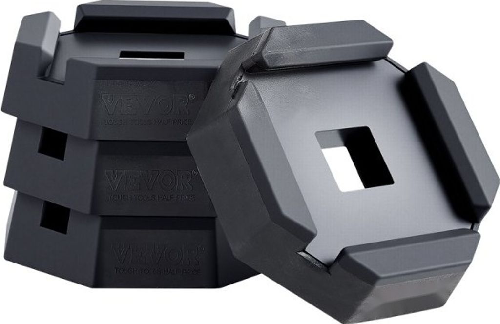 4 x RV-Nivellierpads 2300kg - Anhängerheberpads für 139,7mm Quadratfuß - Optimale Anhängerausrüstung