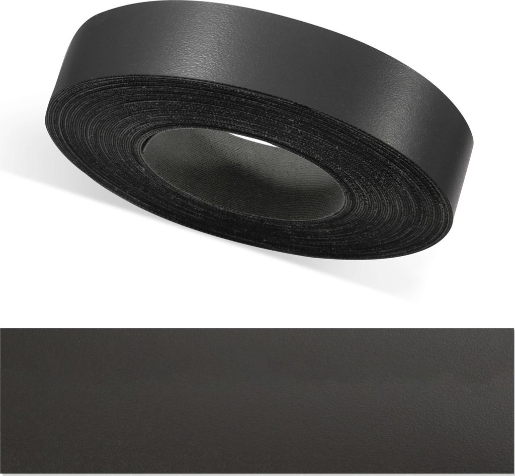 ben+camilla.com Kantenumleimer | Graphit Grau dunkel Perl 20 mm x 50 m | Sicherer, bequem, Profi Material