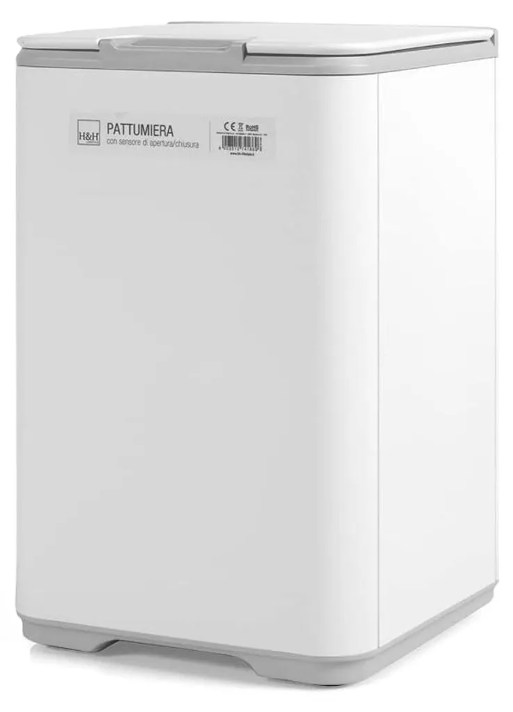 Poubelle automatique 10L anti-odeur blanche - Finies les Bactéries