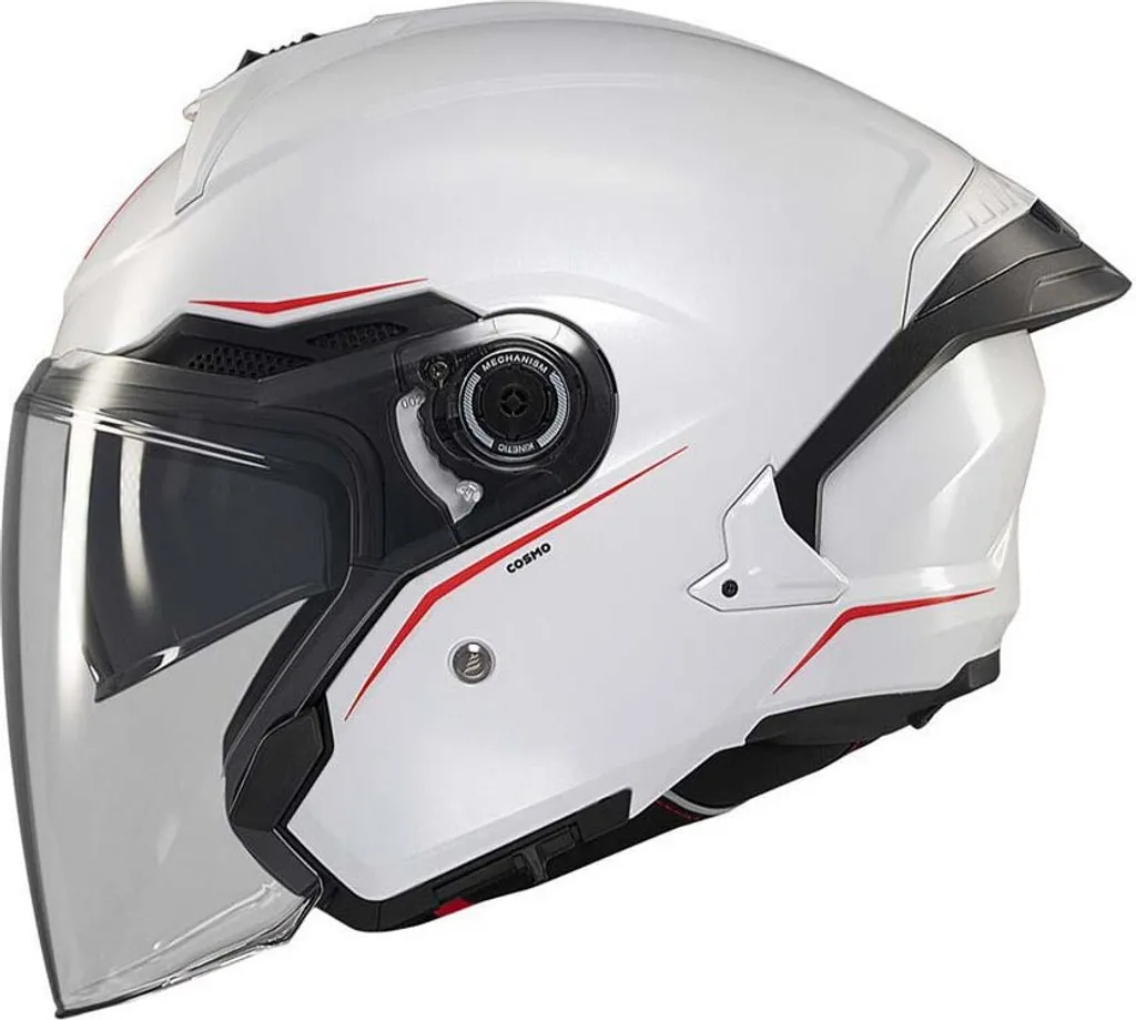 Casque Jet MT Helmets Cosmo SV Solid A0 Blanc Brillant Taille XL