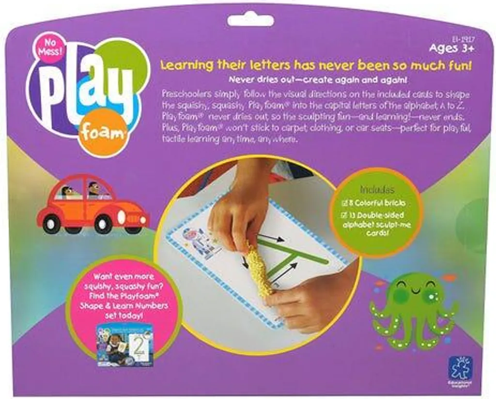 Mousse de modelage Playfoam alphabet activité éducative propre sans gâchis - 5