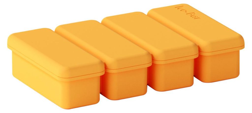 Silikon-Eiswürfelform mit Deckel – lebensmittelecht, groß, für Haushalt, Cocktails und Babybrei,Yellow