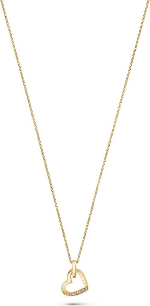 Jette - 87690318 - Halskette - Damen - 925er Silber - gelbvergoldet poliert mit Zirkonia - 45cm