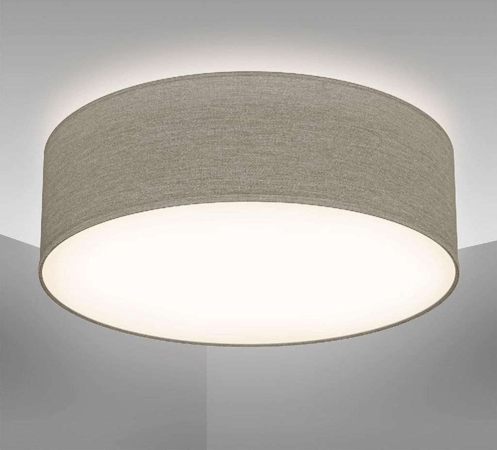 Deckenleuchte Ø30 cm - Stoffschirm, E27 Fassung, 1-flammig, Produktbild 8
