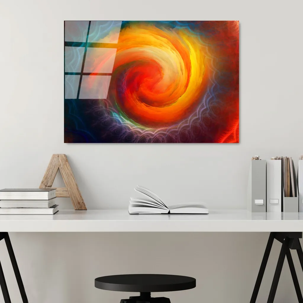 Wallity UV-343 Quadro Vetro Temperato 50x70 Arte Multicolore