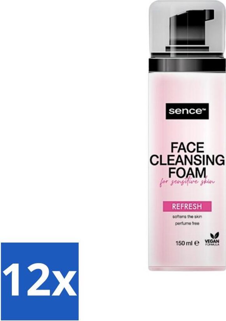 Sence - Empfindliche Haut - Gesichtsreiniger - Schaum - 150 ml - Vorteilspack - 12 Stücke