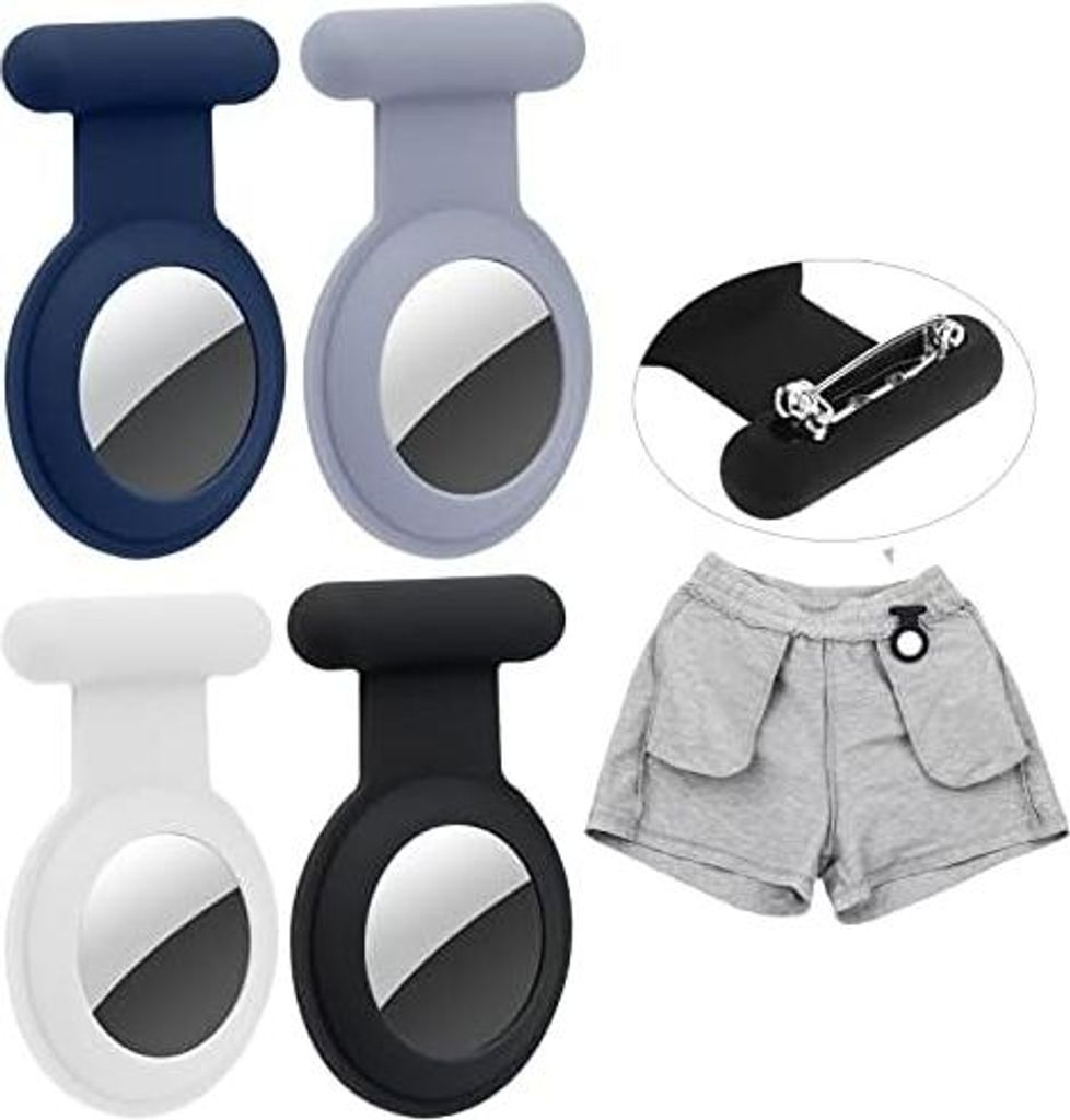 Versteckte Airtag-Hülle für Kinder, Senioren, Haustiere und Kleidung - Sicherer als Airtag-Uhr, Schlüsselanhänger und Halskette (Schwarz, Blau,...