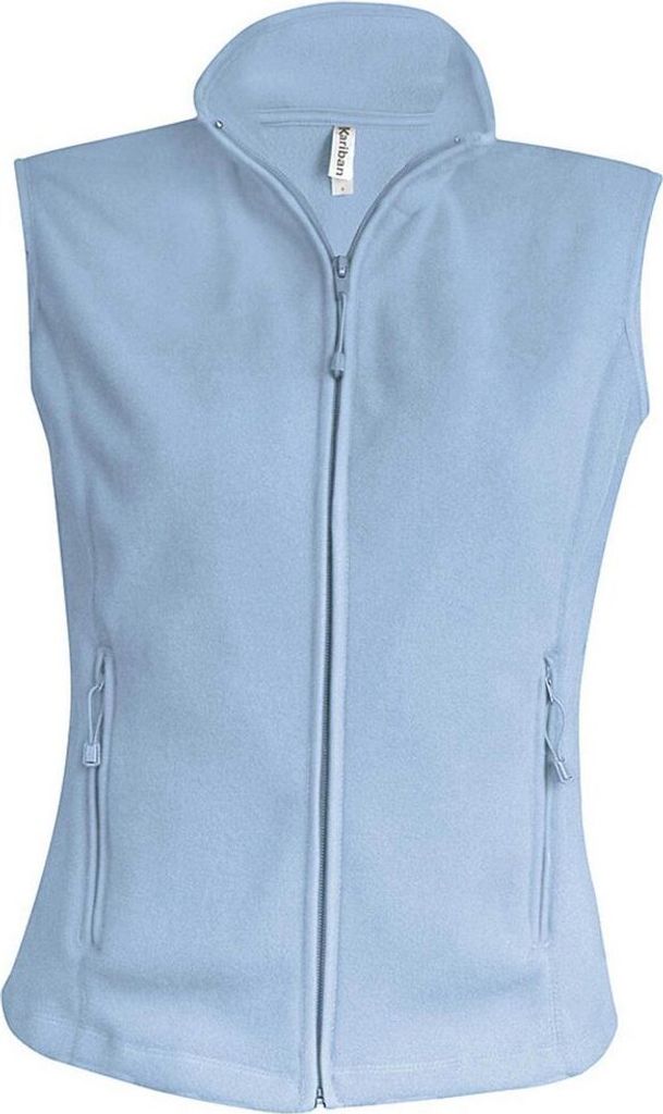 Kariban Damen Fleece Jacke Weste Micro Fleece-Weste Bodywarmer Fleece, Größe:XL, Farbe:Sky Blue