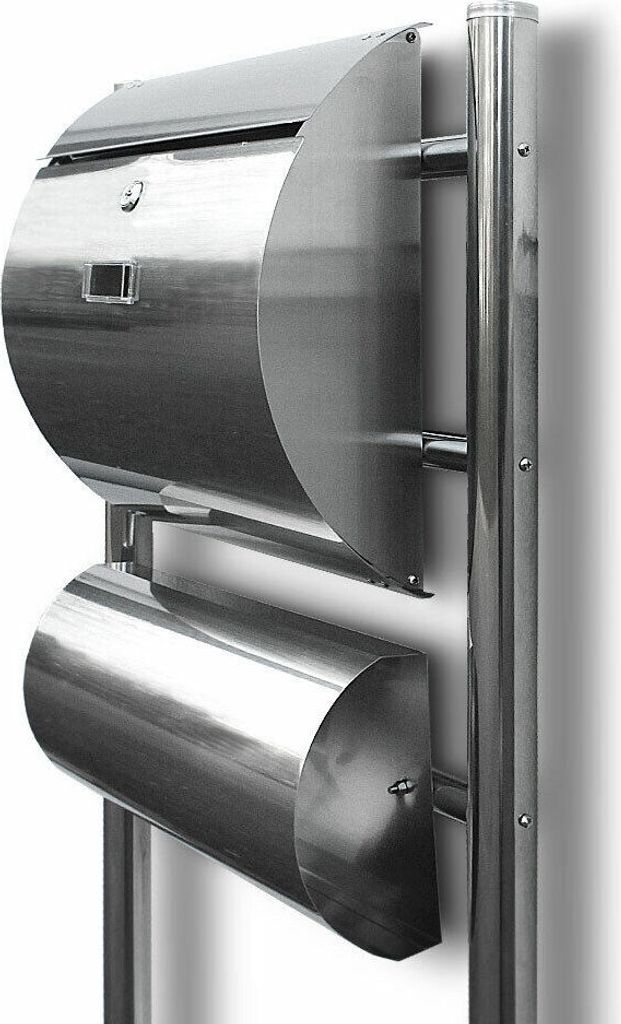 Bituxx Standbriefkasten Edelstahl mit separater Produktbild 1