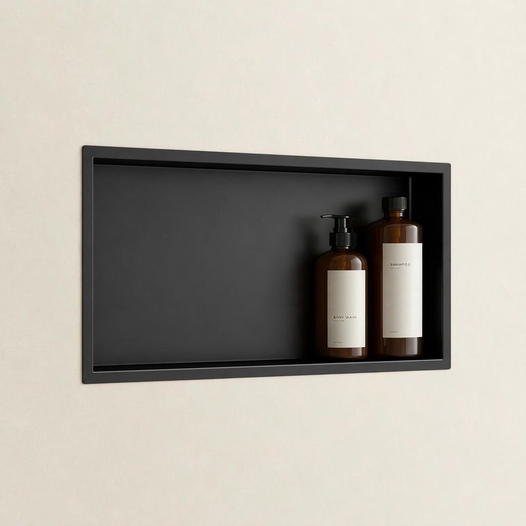 doporro Duschnische Wandnische Bad Schwarz 30cm x 60cm x Produktbild 