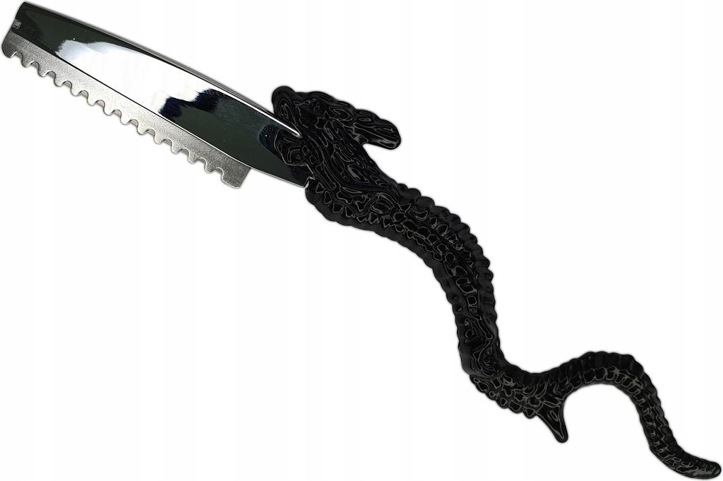 Profesjonalna brzytwa razor barberski w stylu smoka czarny Zdjęcie produktu 