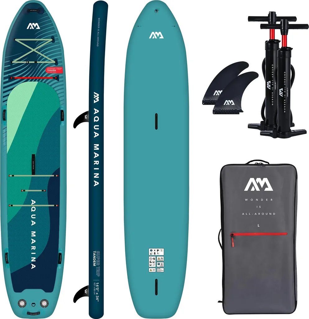 Planche de SUP familiale de balade Aqua Marina SUPER TRIP 14