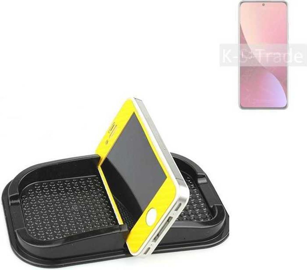 K-S-Trade Auto Anti Rutsch Matte Smartphone-Halter kompatibel mit Xiaomi 12S Haft Pad Armaturenbrett Handy-Halterung Silikon