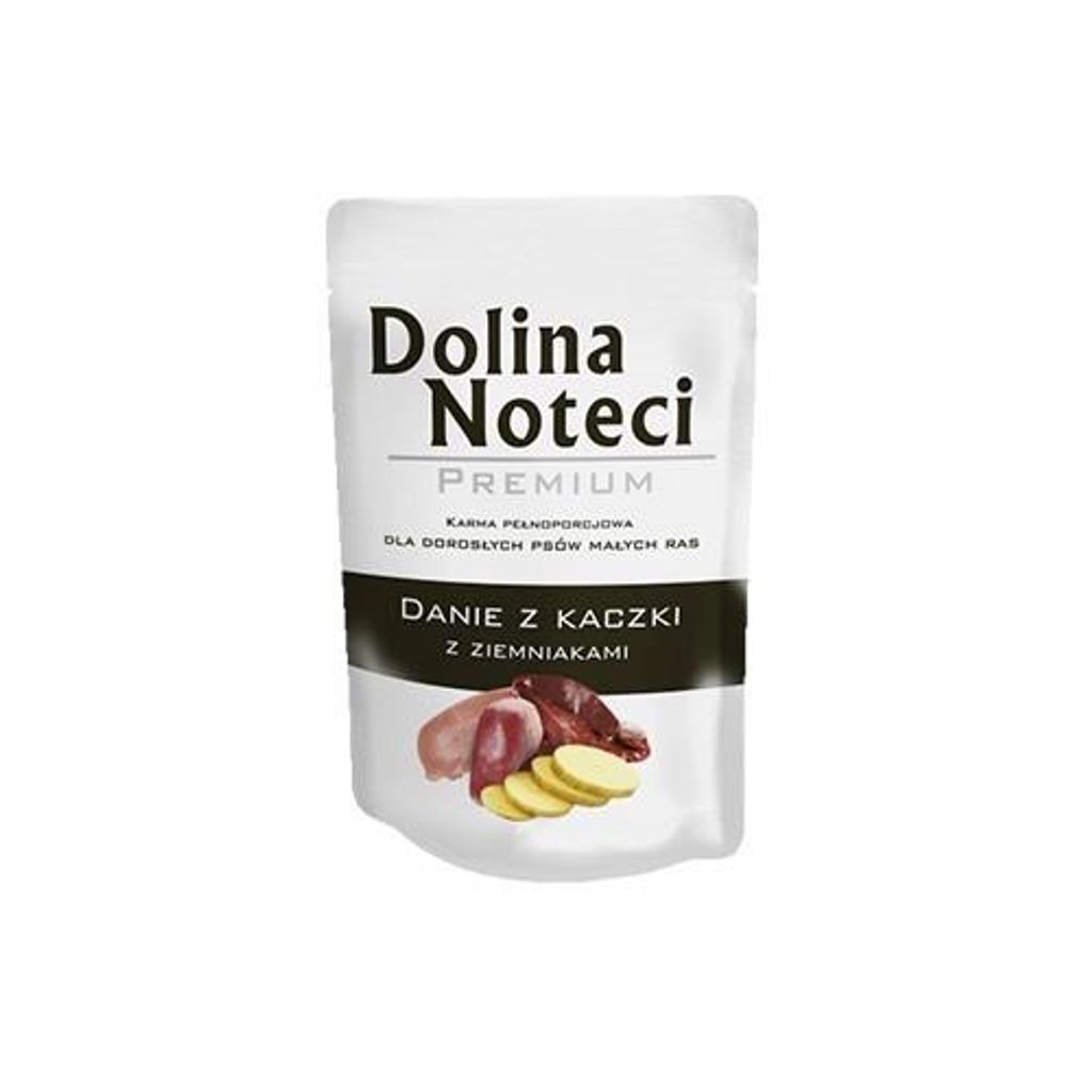Dolina Noteci Premium - getreidefreies Nass-Alleinfutter für ausgewachsene Hunde aller Rassen mit Ente und Kartoffeln 100g (5er Pack)