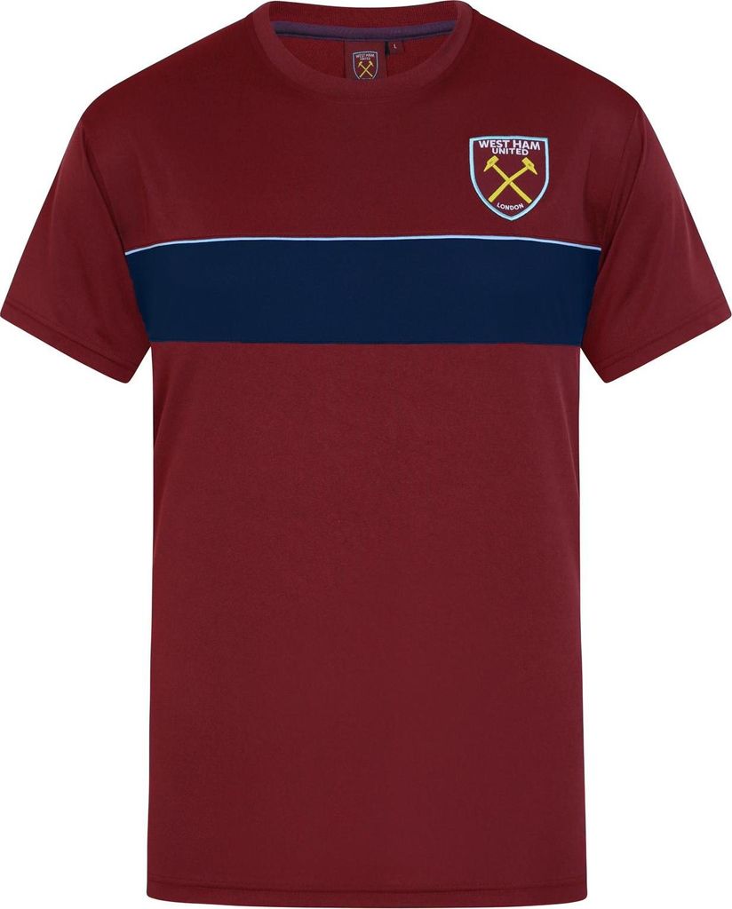 West Ham United FC - T-Shirt für Herren, Polyester GF921 (XL) (Rotwein)