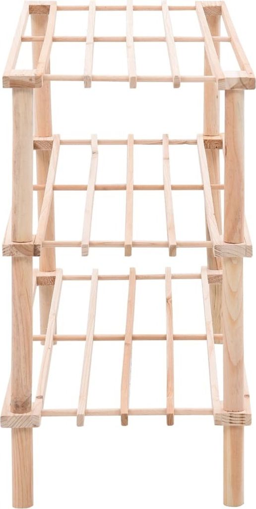 "Winter Sale" Schuhregale - Beige Schuhregal mit 3 Böden Massivholz Tanne DE1586046