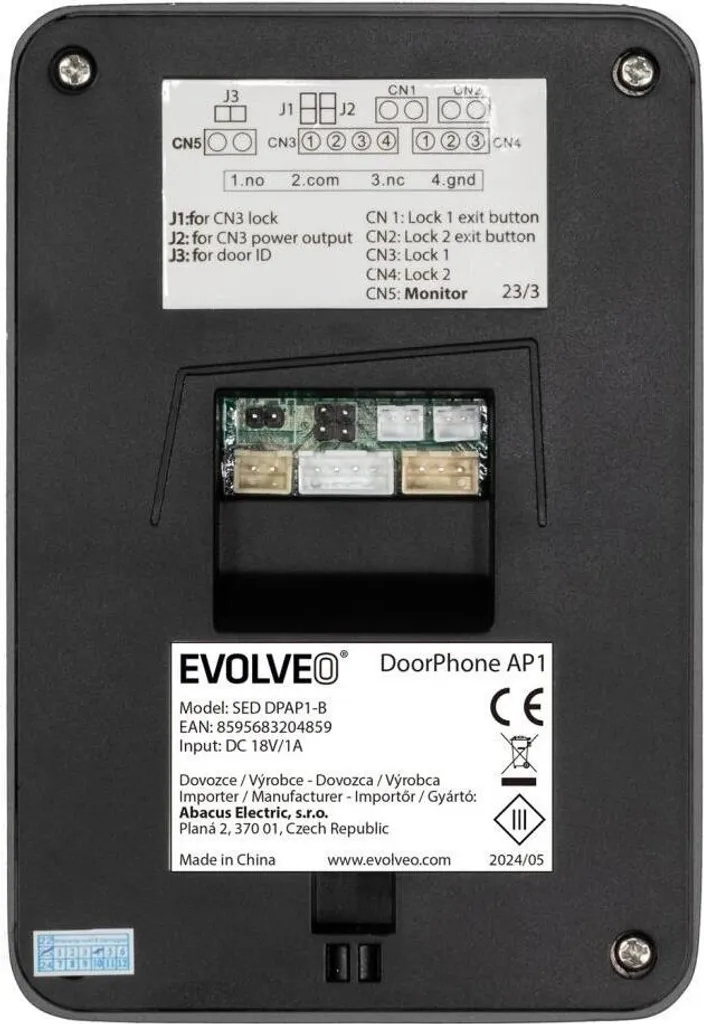 Visiophone Noir EVOLVEO AP1-2 : Écran HD, Connexion App et Pose Filaire - 3