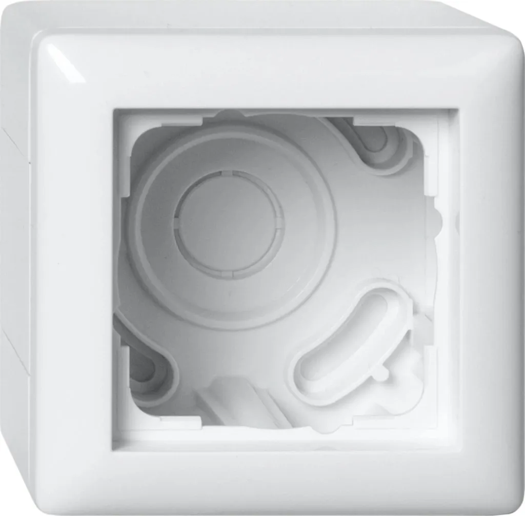 Boîtier Gira blanc pur brillant simple poste en thermoplastique robuste