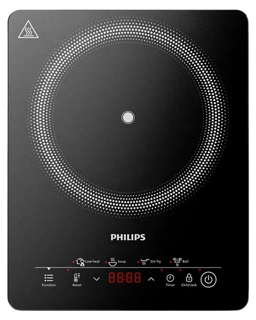 Plaque à induction Philips Série 3000 Vesuvio noire à encastrer 28 cm