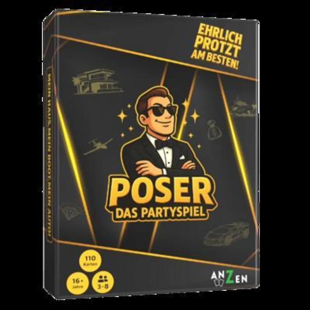 ANZEN 4262394130152 POSER Das Partyspiel - Jeu de Cartes pour Soirée