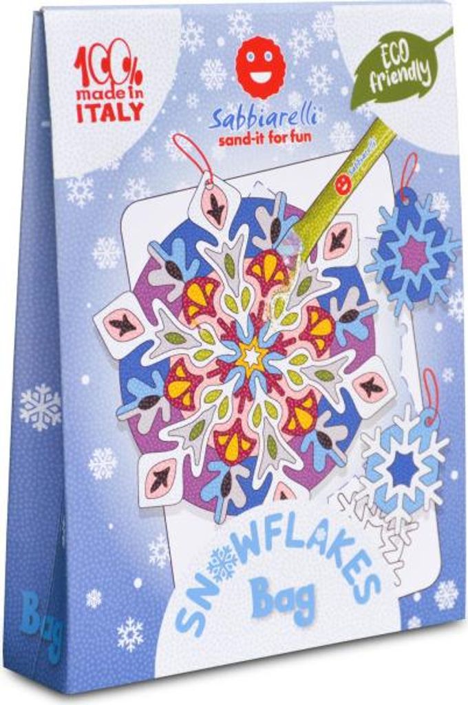 Sabbiarelli Kreativ Sandmalerei Schneeflocken Tasche Set