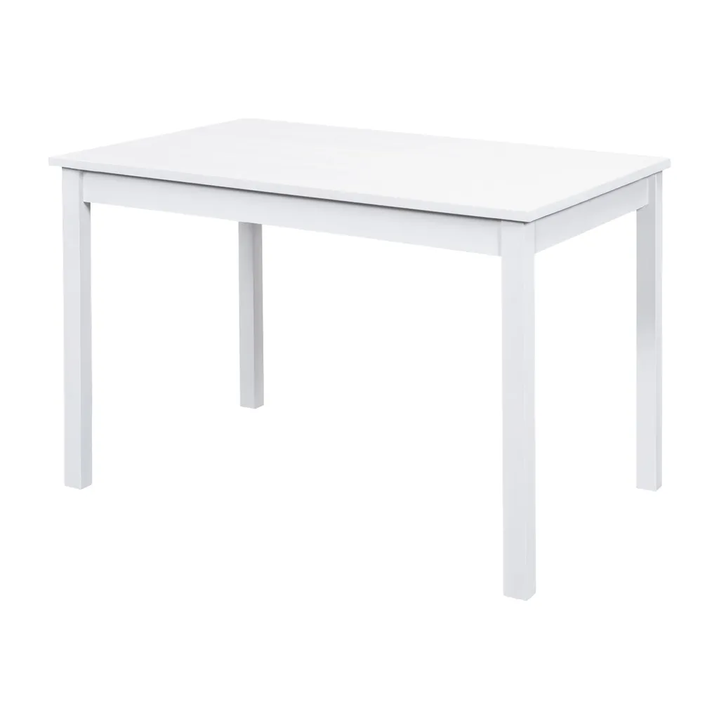 Grande table à manger blanche laquée 8848B pour salon contemporain