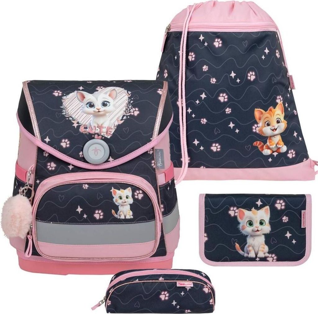 Belmil Compact ergonomisches Schulranzen-Set 4-teilig "Cute Produktbild