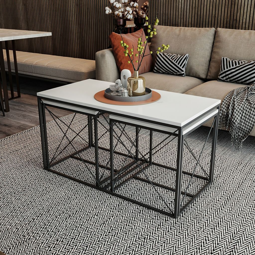 Skye Decor, Defne - White, konferenční stolky, bílá, 100 x Obrázek produktu 