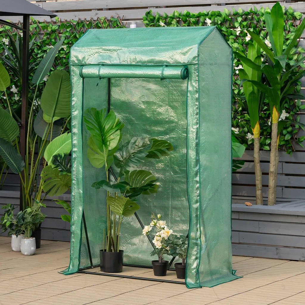 Serre pour tomates petite et praticable idéale pour balcon et jardin