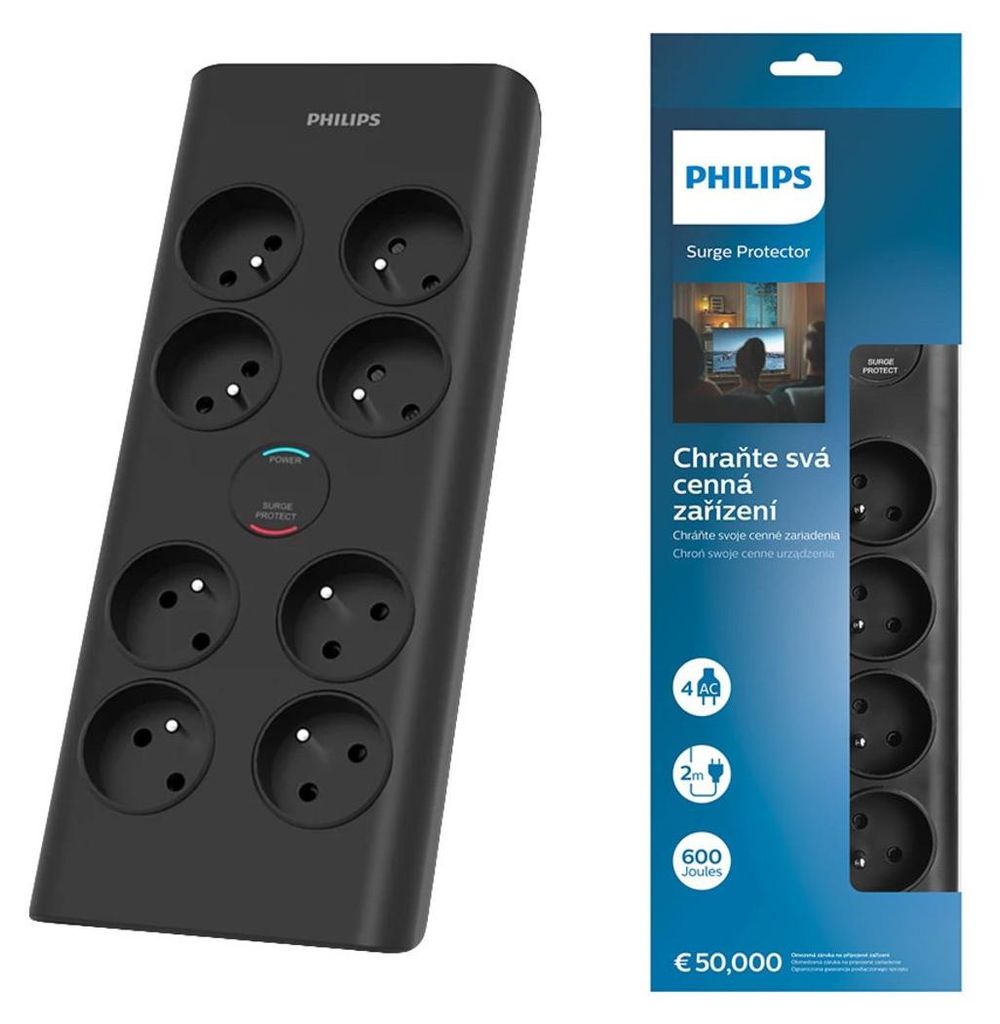 Philips SPN7080BA/60 overspanningsbeveiliging, zwart, 8 Productafbeelding 
