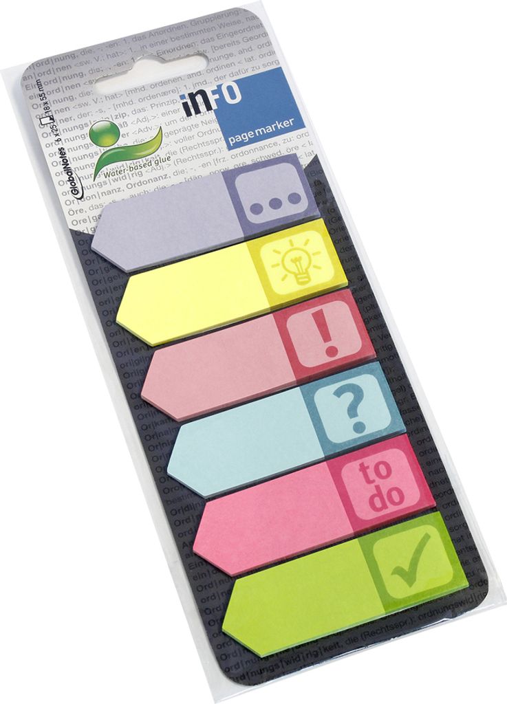 inFO notes Papier-Pagemarker ICONS 18 x 55 farbig sortiert
