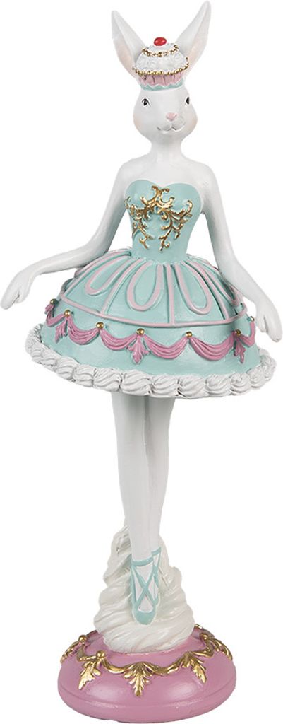 Clayre & Eef Dekorationsfigur Kaninchen 23 cm Weiß Kunststoff