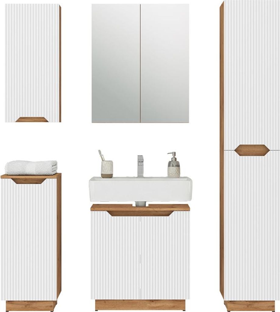 Badmöbel-Set Vicco Lotta Weiß 5 Teile, Model 59499