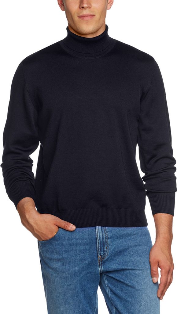 Maerz Rollkragenpullover Merino Navy