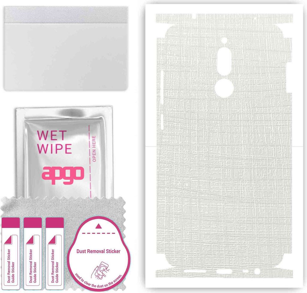 apgo Rückseite + Seiten Schutzfolie, Skin, kompatibel mit Xiaomi Redmi 8, Hinten Displayschutzfolie aus Vinylfolie, kratzfest, einfache Montage - ...