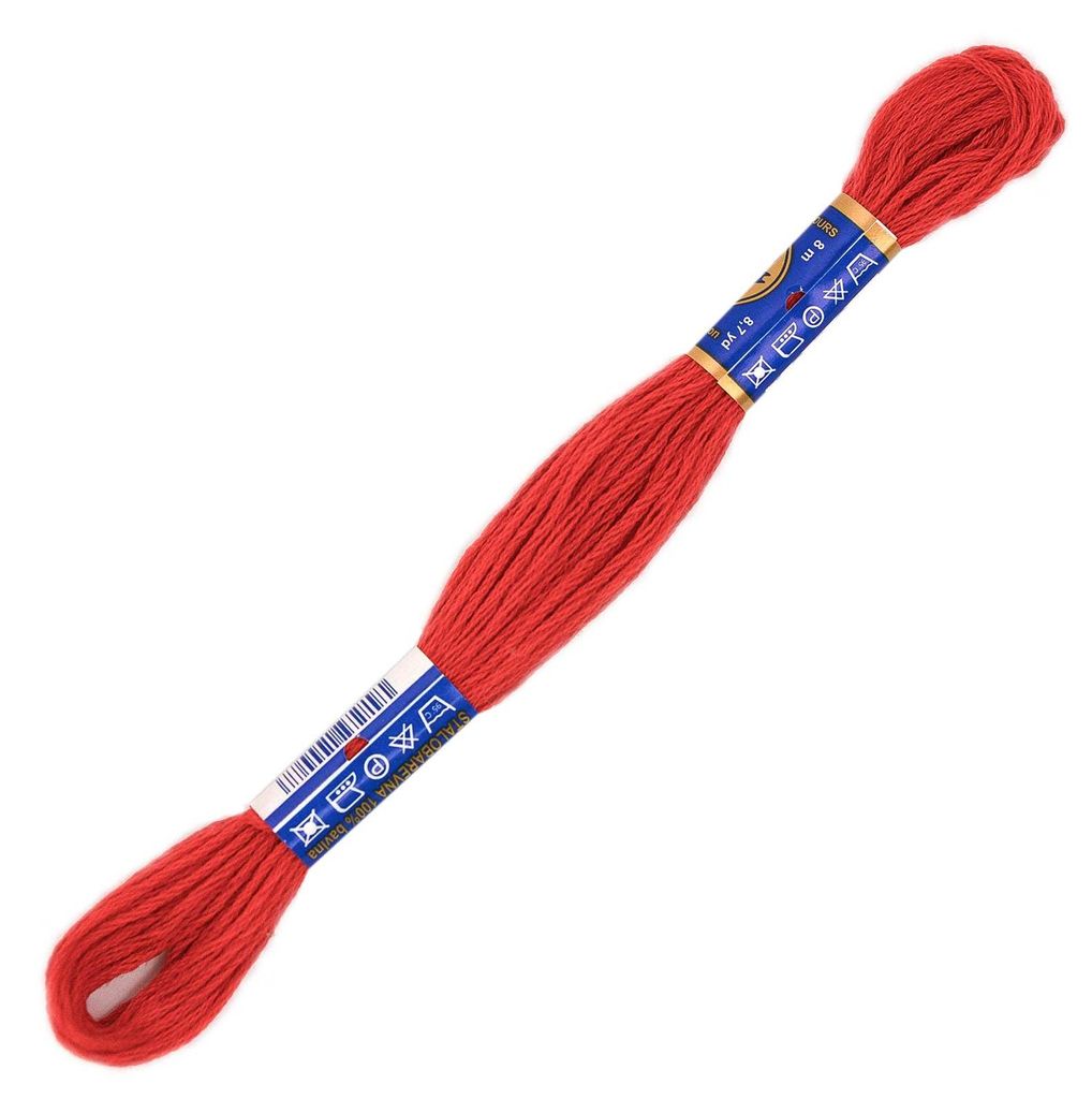 1 Docke Stickgarn 2g / Sticktwist 100 % Baumwolle Stickerei rot