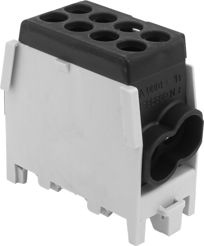 Hauptleitungsklemme Abzweigklemme HLAK 25-1/2/25 M2 schwarz Klemmblock Verteilerklemme 1P 1,5-25 mm2 Pollmann 2080192
