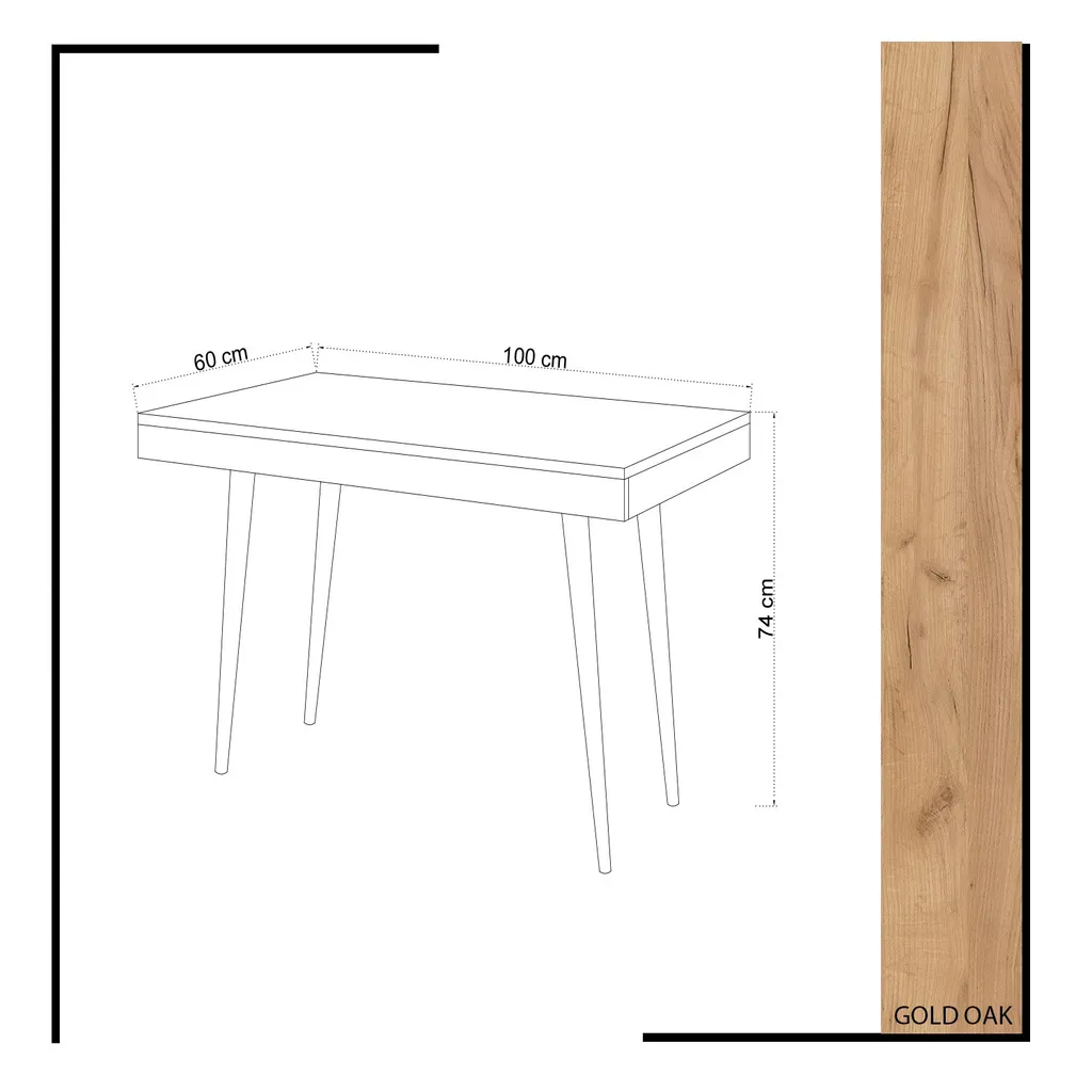 Table basse rectangulaire Valencia bicolore blanche et bois de chêne