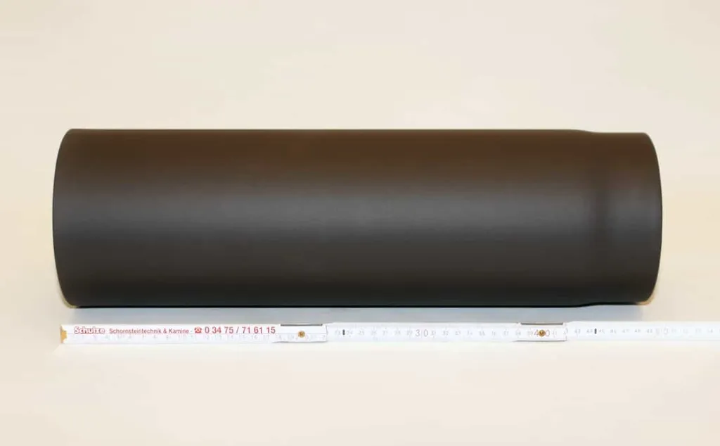 Tubo Fumo DN 180 Spessore 2mm Nero - Raccordo Stufa 15 cm - 3