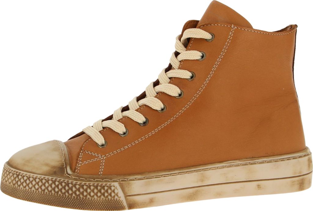 Andrea Conti Damen Sneaker Leder High Top Stiefelette Used Look 0067110, Größe:39 EU, Farbe:Braun