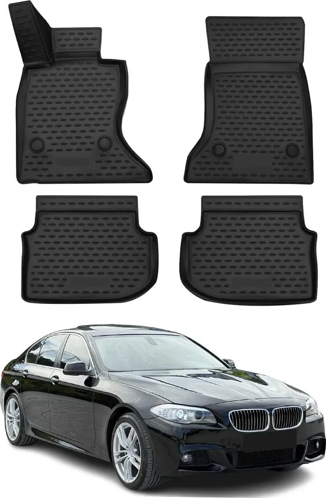 Set Tappetini in Gomma per BMW Serie 5 2010-2013 F10 F11 - Protezione Premium