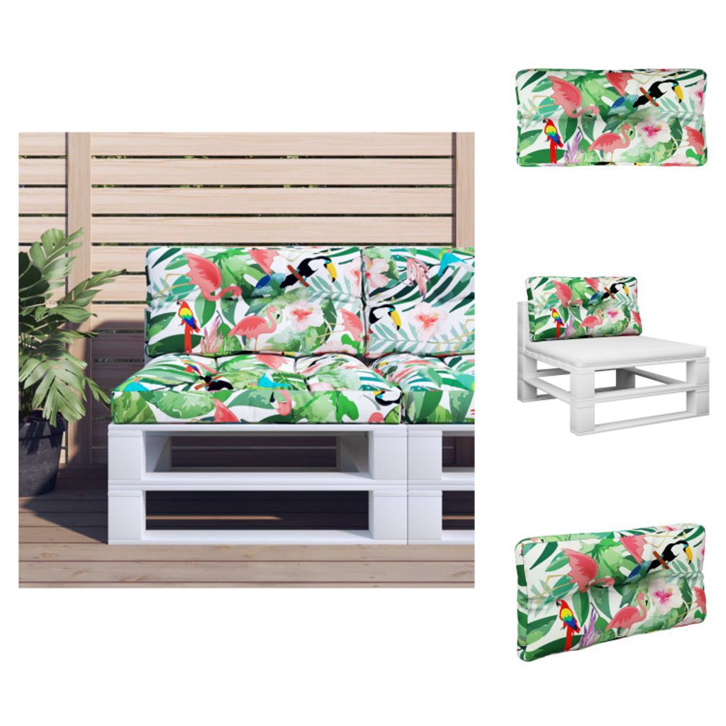 vidaXL Palettenkissen Mehrfarbig 70x40x12 cm Stoff - Sitzpolster